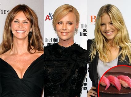 Elle MacPherson, Charlize Theron, Sienna Miller, Sushi Elle MacPherson, Charlize Theron, Sienna Miller, Sushi